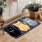 tapis moderne chatons dessin animé anti bactéries antidérapant résistant rides 30x50cm 40x60cm 50x80cm salon