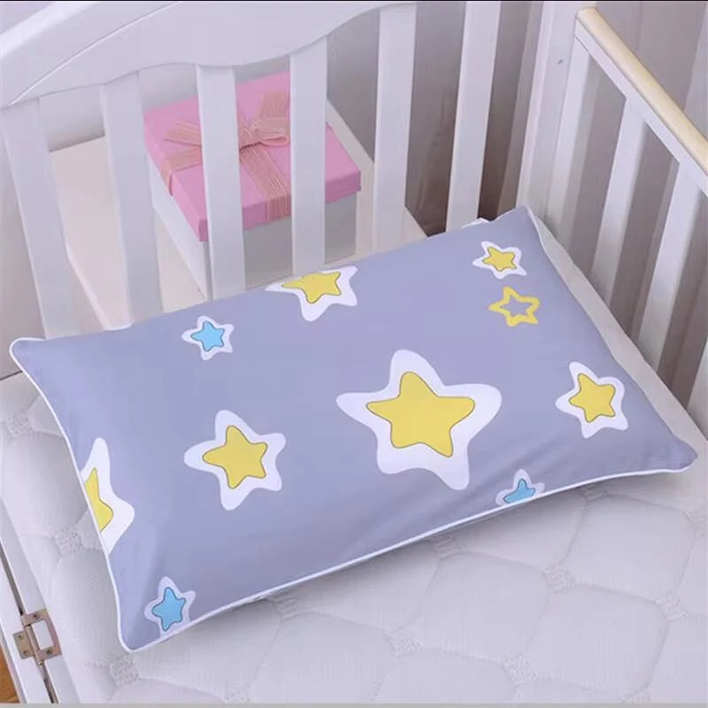 taies d'oreiller bébés dessin animé étoiles dinosaures voitures ours quatre saisons coton polyester