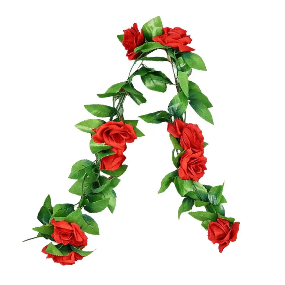 guirlande fleurs artificielles roses mixtes couleurs decoration intérieure romantique maison événements