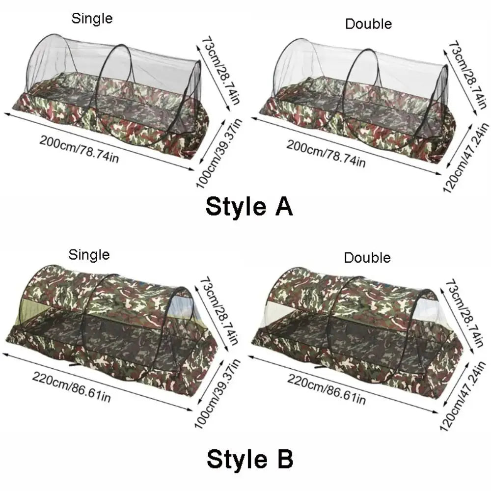 tente lit camouflage portable anti moustiques extérieure campement unisexe polyester moderne