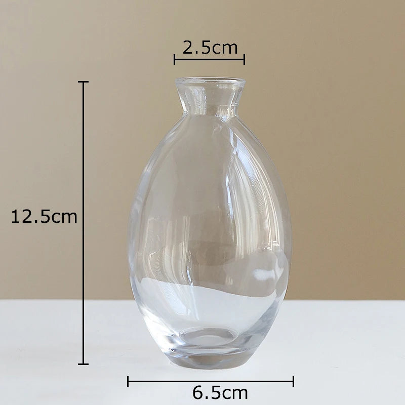 vases hydroponiques modernes transparents marron lisses décoration table plantes fleurs artificielles minimalistes