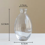 vases hydroponiques modernes transparents marron lisses décoration table plantes fleurs artificielles minimalistes