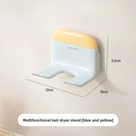 support mural aspirateur séchoir cheveux adhésif vert rose blanc moderne pratique