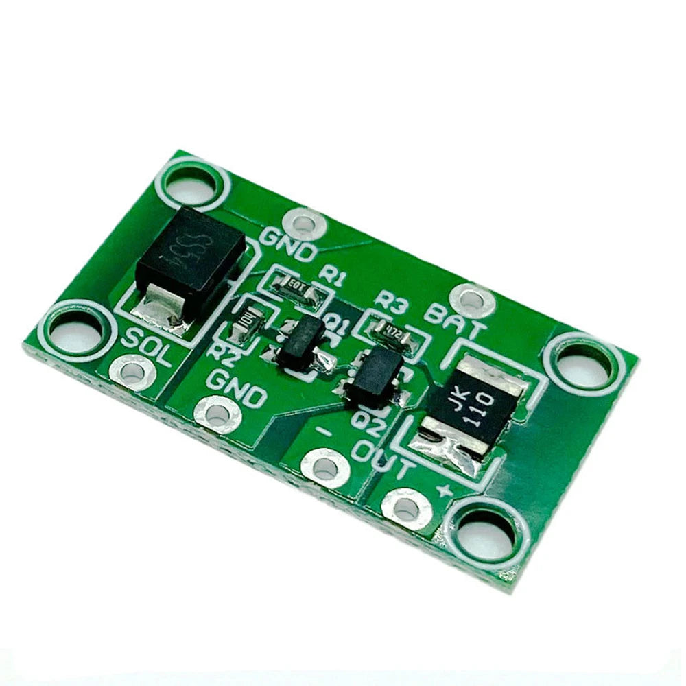 contrôleur lampe solaire induction lumière charge batterie 3.7V 24V technique vert transistors résistances condensateurs