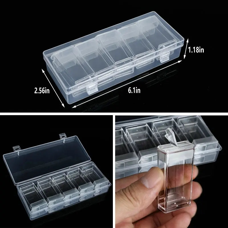 boîte rangement plastique transparente séparateurs bijoux accessoires petits objets divers