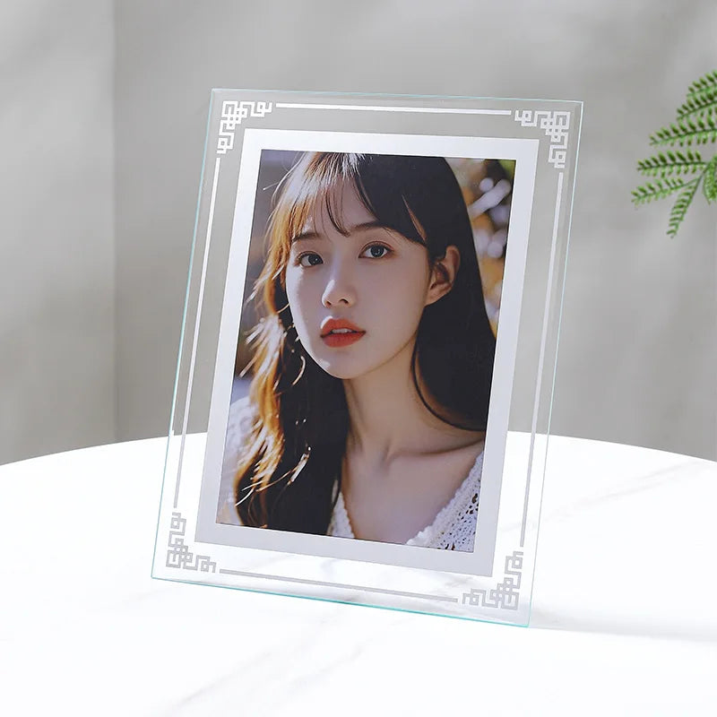 cadre photo acrylique transparent moderne maison décoration murale table simple