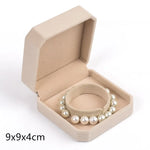boîte bijoux velours bleu classique boîte bague bracelet collier boucles d'oreilles organizer voyage