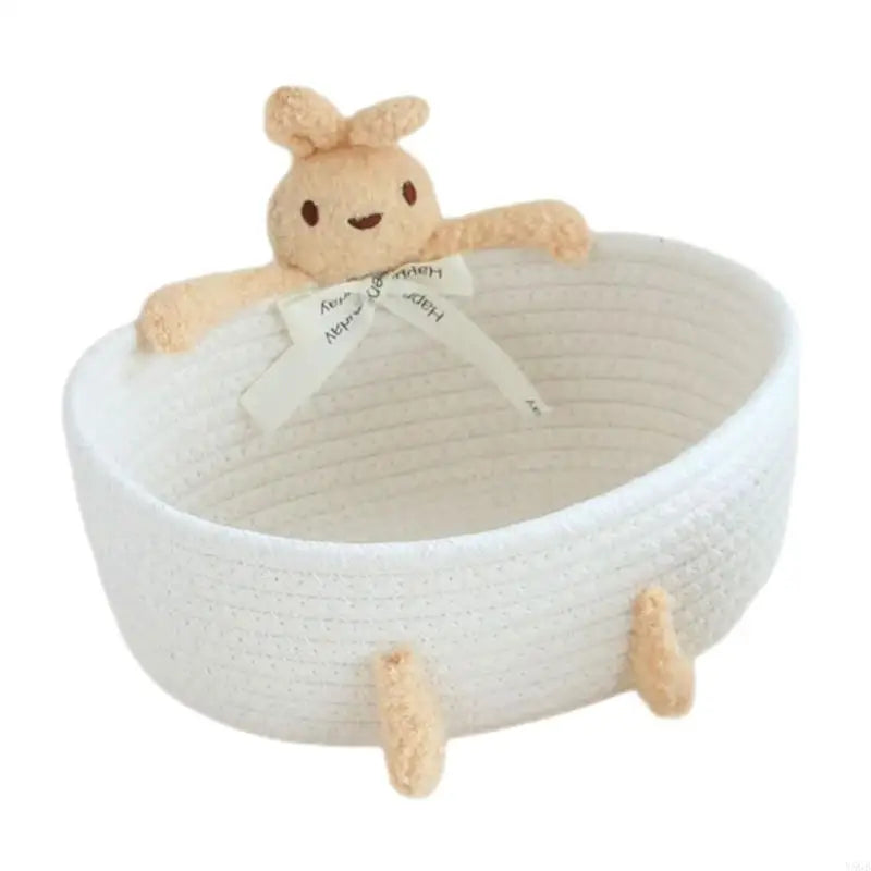 paniers tissu tressé blanc rose gris beige respectueux environnement moderne rustique ornemental large petit