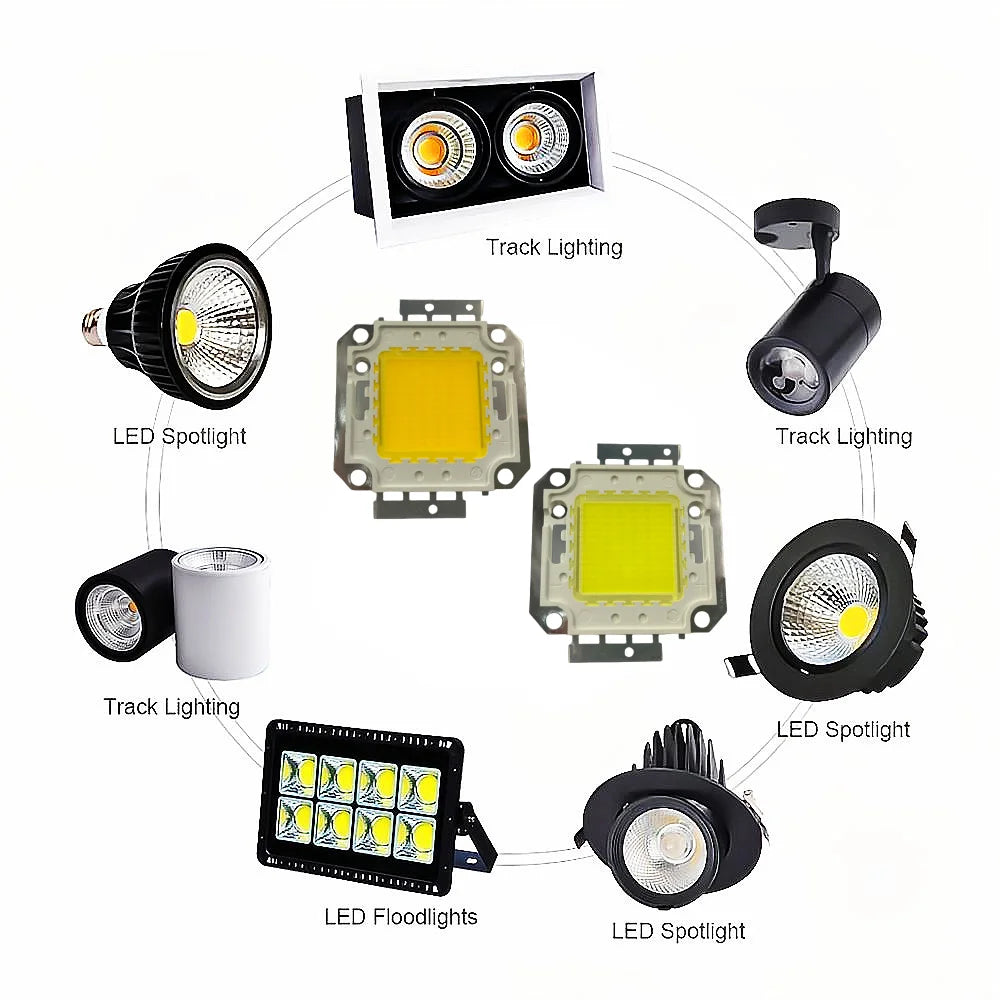 source led 100w 20w 30w 50w blanc jaune carré moderne haute puissance
