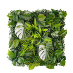 plantes artificielles herbe feuilles vertes rouge naturel decoration exterieur accrochable variées veines rouges