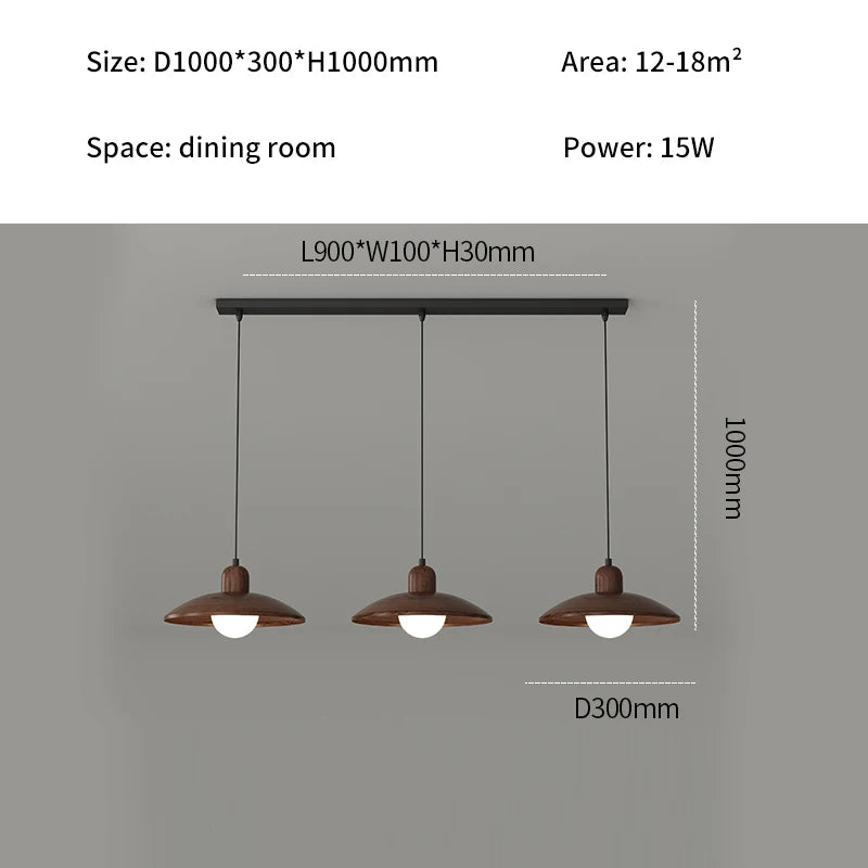 suspension lumineuse moderne bois clair taille 100cm éclairage salon chambre restaurant