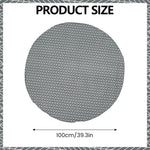 nappe ronde gris jaune moderne 100cm 120cm 150cm motifs géométriques abstraits table décoration intérieureextérieur