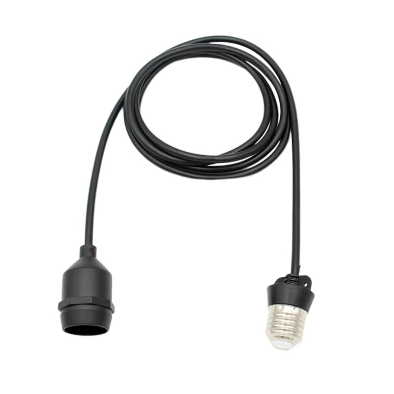 ampoule filament noir transparent moderne câble e27 étanche 1m 5m rond lisse