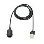 ampoule filament noir transparent moderne câble e27 étanche 1m 5m rond lisse