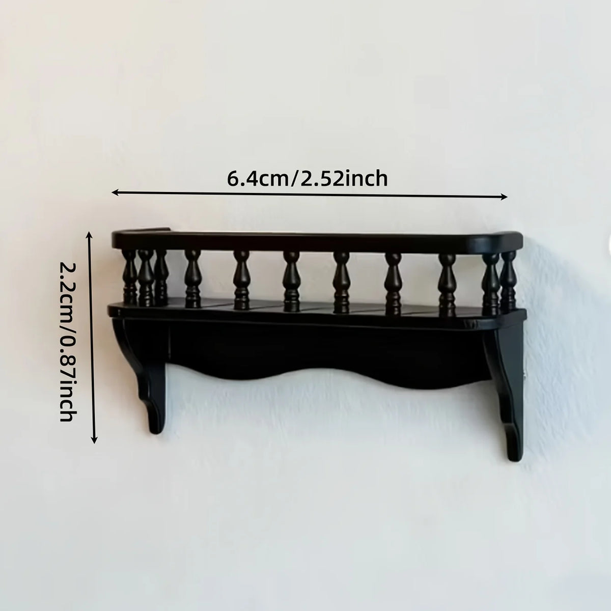 étagère murale miniature noire blanche rondes classiques diorama plastique adultes