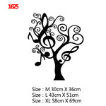 sticker mural notes musicales texte médicament esprit noir moderne décoration chambre salon
