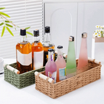 panier tressé rustique réutilisable fleurs artificielles vases diffuseurs parfum papier toilette serviettes bouteilles télécommandes