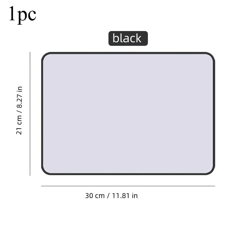 tapis souris moderne noir gris bleu vert opaques 21cm 30cm