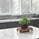 support bonsaï bois naturel grain classique vintage stand pot fleur marron foncé sculpté main