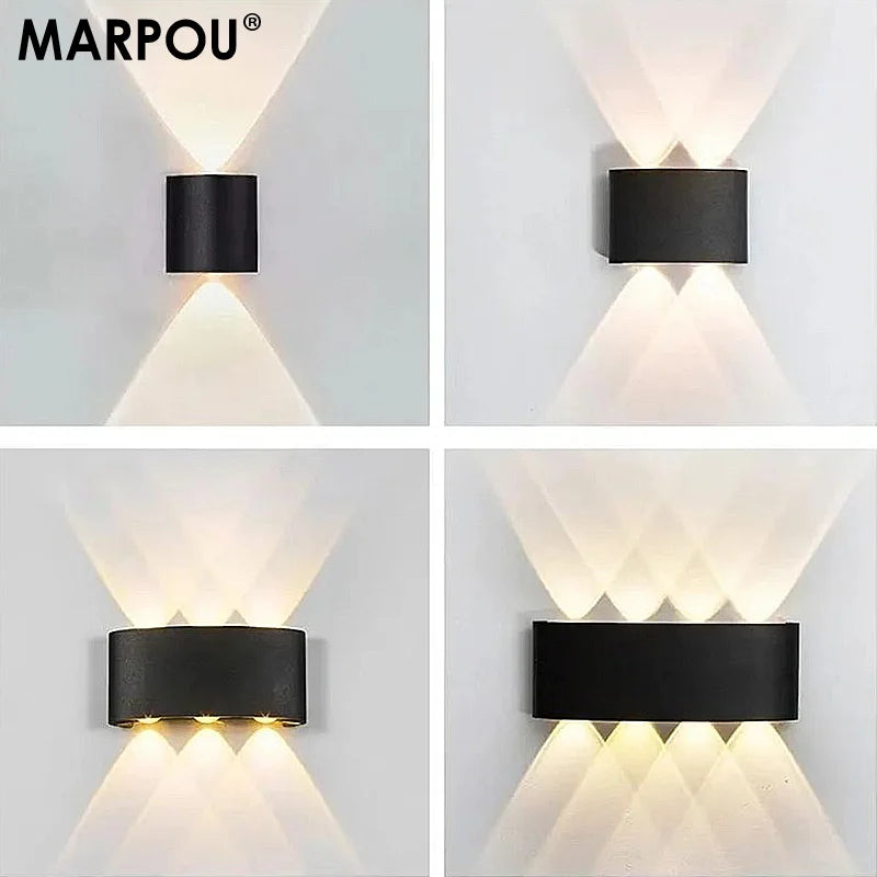lampe murale led moderne noire éclairage quotidien toucher marche arrêt cuisine chambre salon étude