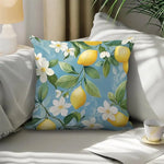 taies d'oreiller polyester citron vintage naturel fleurs blanches couleurs vives décoration maison jacinthe