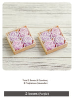 bougies parfumées rose fleur aromathérapie élégantes mariage cadeau femme anniversaire saint valentin