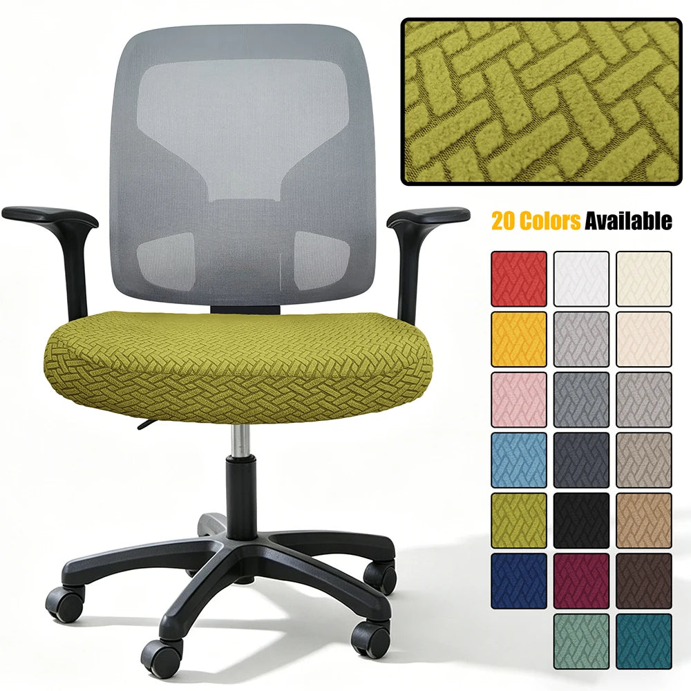 housse chaise polyester vert gris beige moderne tissé 46 53 cm