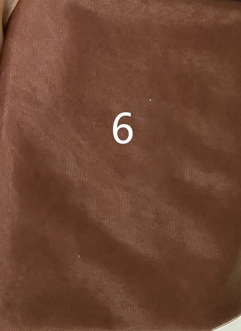 tulle marron clair maille fine opacité légère classique tissu maille nylon mètres largeur 160cm
