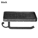 porte savon mural vintage ornements floraux porte rouleau papier toilette bronze blanc noir classic