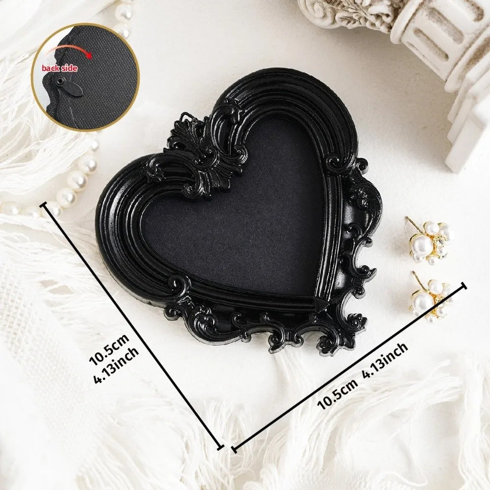 cadres photo noir baroques ornements brillants classiques suspension miroir souvenirs affichage
