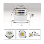 Spot LED noir blanc 3W COB dimmable 90 260V moderne