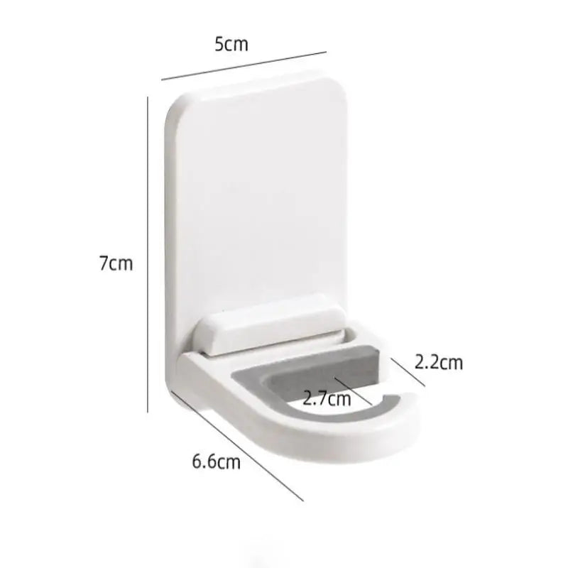 porte balai mural auto adhésif blanc moderne organisation cuisine salle bain