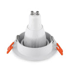 projecteur led spot blanc moderne 90mm gu10 clips orange 24v 260v 10w