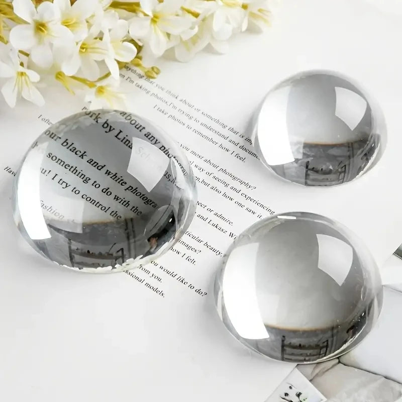 presse papier verre transparent sphère 3d décoration maison ornements argentés nouveau año