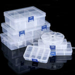 boîtes rangement bijoux transparentes plastique modernes compartiments poignées breloques lettresscrição solution respecte contraintes données