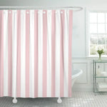 rideau douche moderne rayures horizontales jaune blanc tissu imperméable salle bain