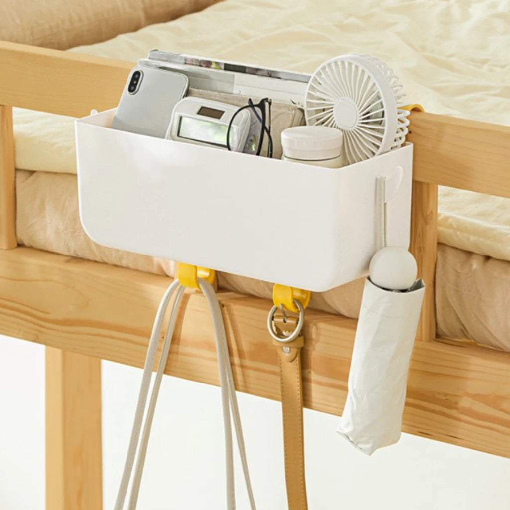 organisateur lit rangement suspendu blanc moderne hooks clochette menthe rose