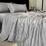drap lit rose clair floral satiné été adultère lavable maison classique