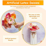 fleurs artificielles gerberas orange rose blanc moderne décoration intérieure vase ruban