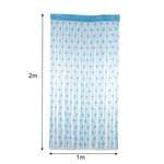 rideau moderne rose bleu blanc coeurs transparent 1m 2m maison polyester
