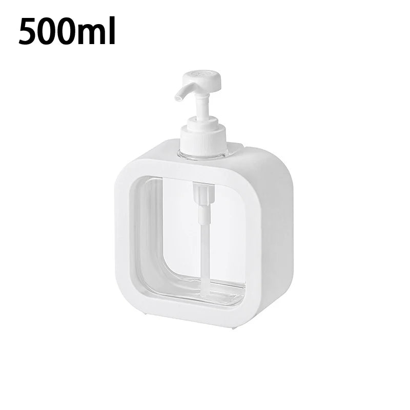 distributeur savon liquide portable orange blanc transparent moderne Pompe Couvercle Salle bains