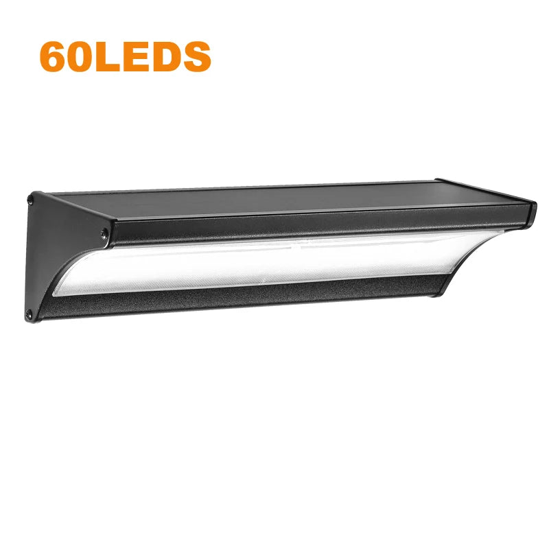 lumière solaire led applique murale noir argenté contemporaine minimaliste capteur mouvement batterie lithium ion