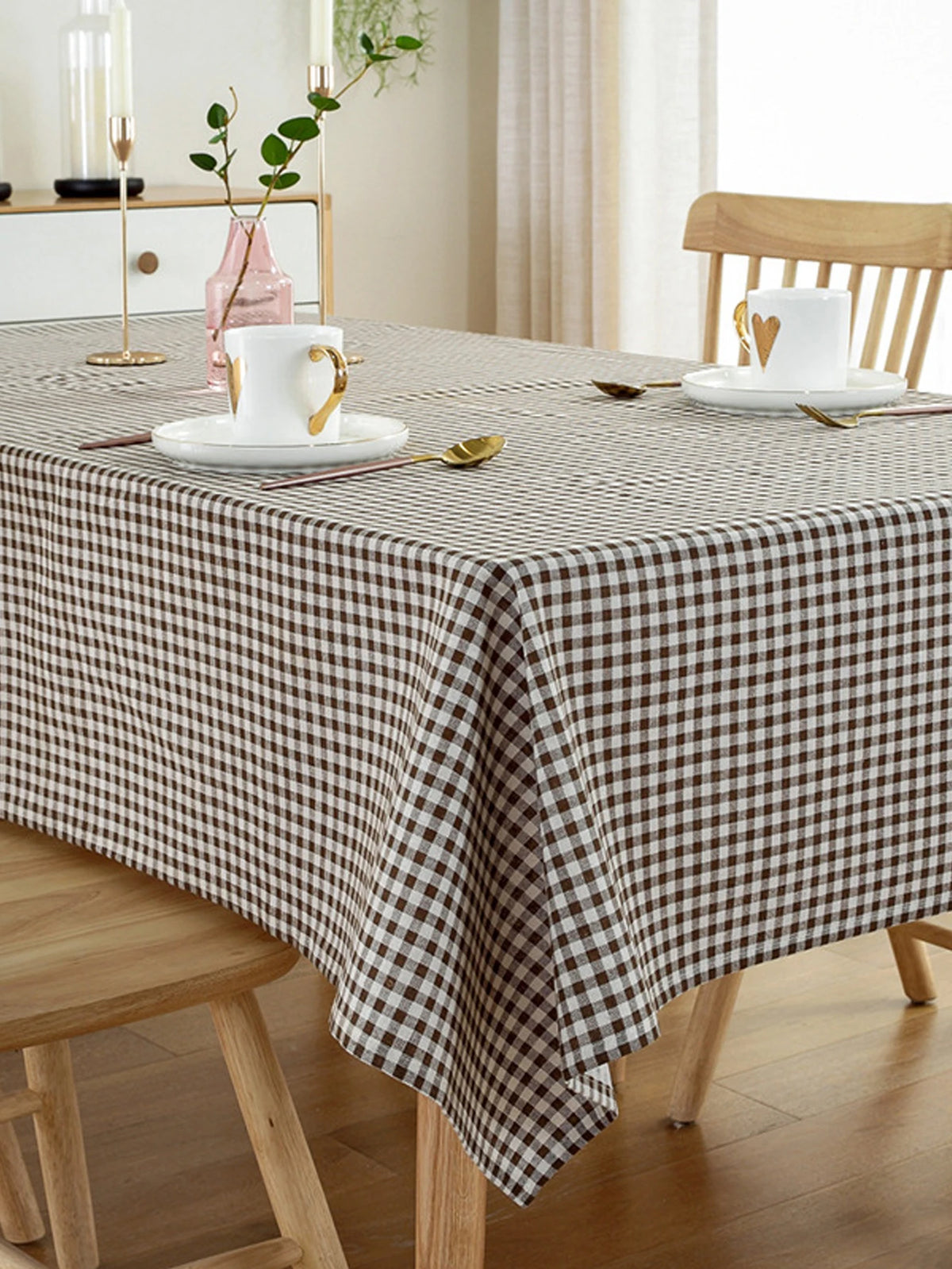 nappe carreaux polyester imperméable jaune blanc marron rouge classique valentin noël anniversaire festive