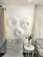 décoration murale fleurs artificielles rose clair moderne feuilles papier métal