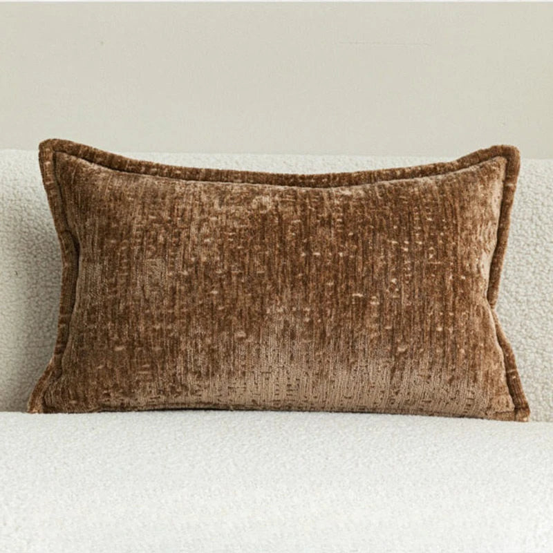 housse coussin rectangle polyester marron motif géométrique blanc contemporain décoration intérieure voiture