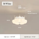 lampe suspendue moderne nuage blanche rose pâle brillante chaînes led minimaliste chambre enfant filles