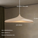 suspension lumineuse moderne câble suspendu ampoule E27 intégrée résine opaque beigeclair chambre salon restaurant