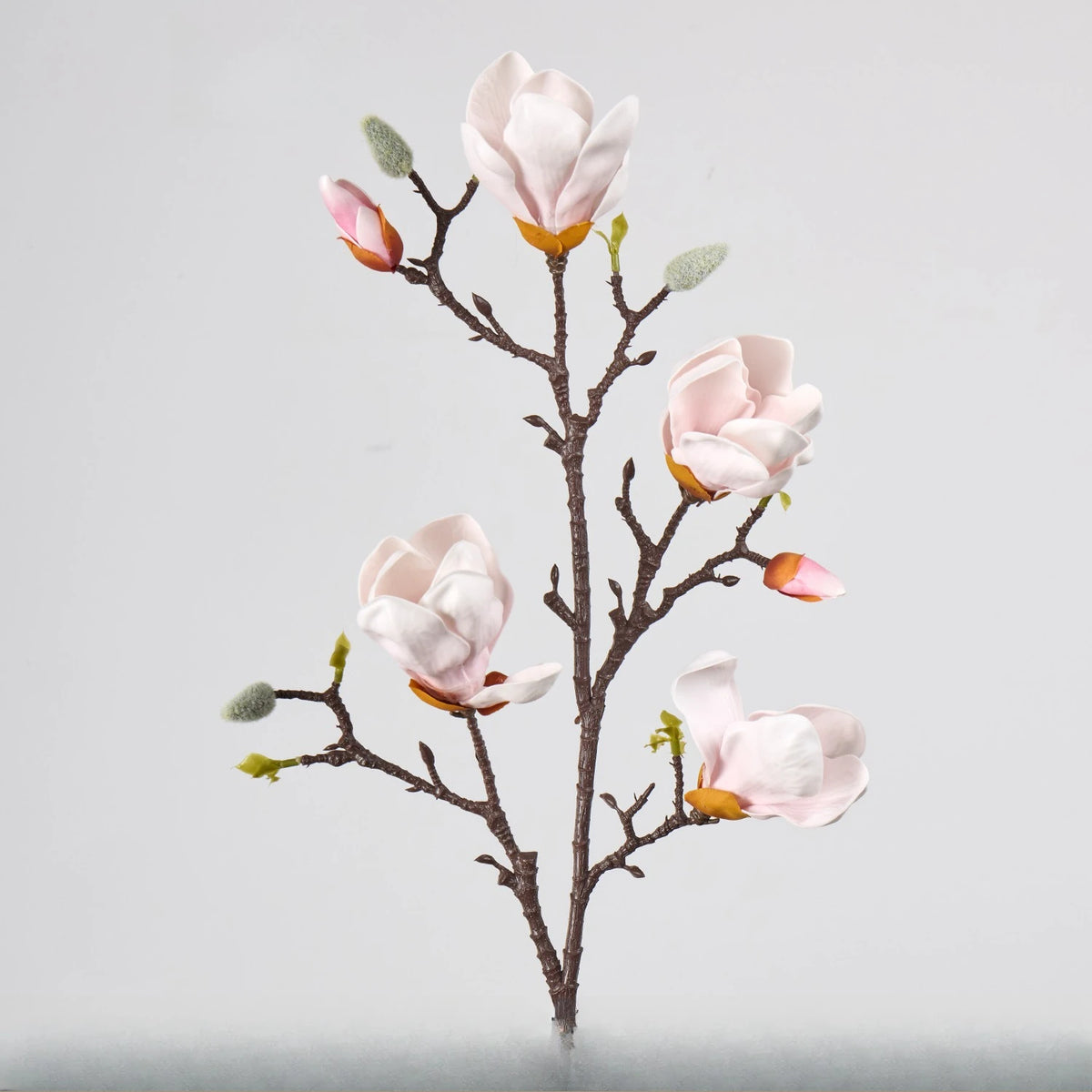 décoration intérieure branche artificielle magnolia blanc rose feuilles naturelles maison mariage anniversaire