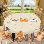 nappe table imperméable chats colorés motifs floraux moderne printemps été hiver automneextérieur usage domestique