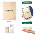 sacs linge réutilisables coton beige anti mites voyage université rangement linge simple utilitaire